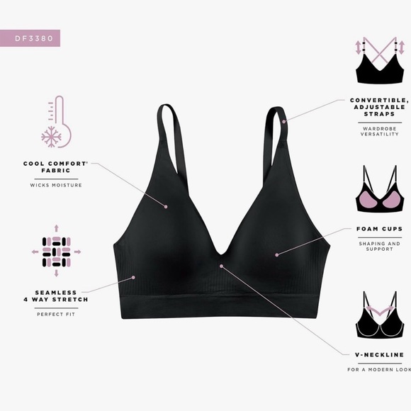 Bali Womens Wireless, Comfort Revolution Bra Style DF3380 - Picture 5 of 11